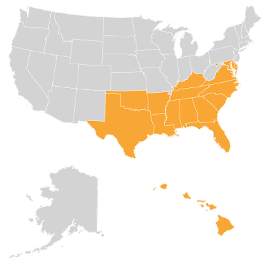 Minimum efficiency for South East United States HVAC units