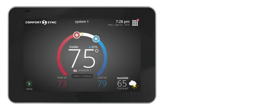 Comfort Sync Smart A3 Thermostat front view image